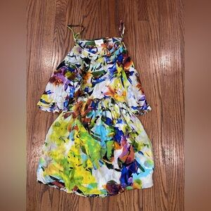 Multicolor Abstract Floral Sundress - M